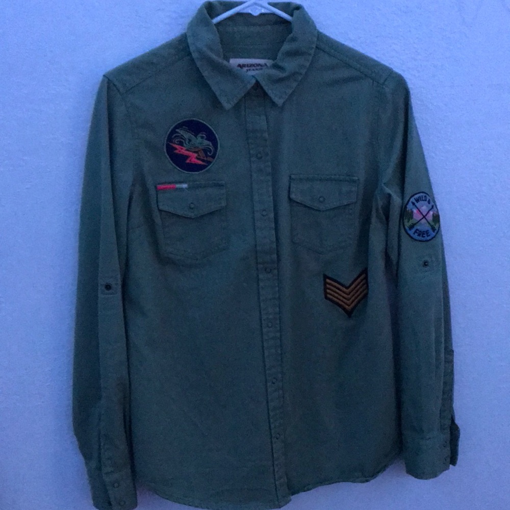 Olive green fall jacket